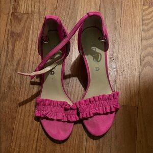 Unisa Pink Ruffled Heels